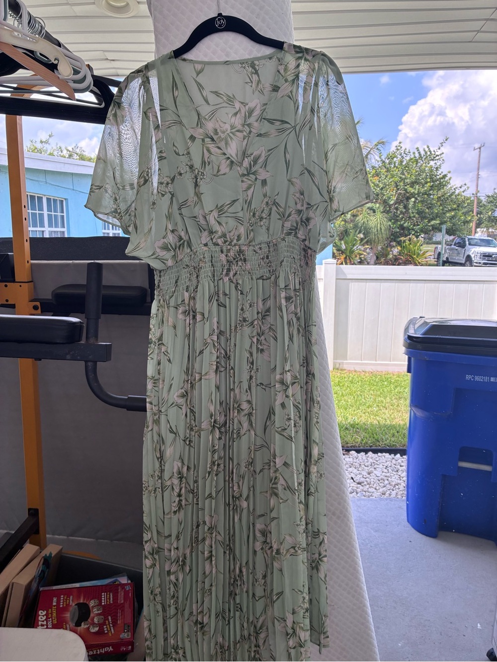 Taylor Sage Green Floral Maxi Dress with Flutter Sleeves